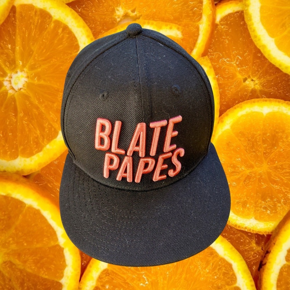 Blate Papes Black Snapback‎ Hat Pink Puff Embroidery Your Moms Favorite